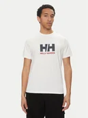 Koszulki męskie - Helly Hansen T-Shirt Logo 54596 Biały Regular Fit - miniaturka - grafika 1