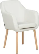 Krzesła - Beliani Krzesło do jadalni welurowe białe YORKVILLE II - miniaturka - grafika 1