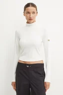 Bluzki damskie - Columbia longsleeve Wallowa damski kolor biały z półgolfem 2090931 - miniaturka - grafika 1