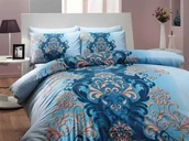 Pościel - Pościel bawełniana ALMEDA BLUE - miniaturka - grafika 1