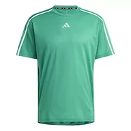 Koszulki męskie - adidas Męski T-shirt (Short Sleeve) Wo Base Tee, Court Green/White/Transparent, IB7899, 2XL - miniaturka - grafika 1