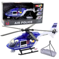 Samoloty i helikoptery - ZABAWKOWY HELIKOPTER POLICYJNY NOSZE ŚWIATŁA DŹWIĘKI - miniaturka - grafika 1