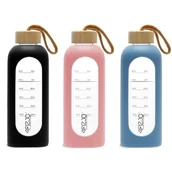 Shakery i bidony sportowe - Butelka na wodę szklana 4FIZJO 750 ml, różne kolory - miniaturka - grafika 1