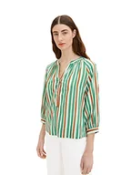 Bluzki damskie - TOM TAILOR Damski Bluzka 1035880, 31120 - Multicolor Vertical Stripe, 34 - miniaturka - grafika 1