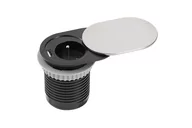 Przedłużacze i rozgałęźniki - GTV Gniazdo meblowe nablatowe wpuszczane AE-BPW1U1UCH-51 slide 60mm 1 x gniazdo z uziemieniem 1 x usb 24A inox - miniaturka - grafika 1