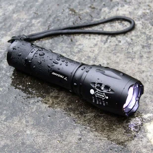 Latarka Taktyczna Szperacz CREE XPE LED ZOOM UV czarny - Latarki - miniaturka - grafika 8