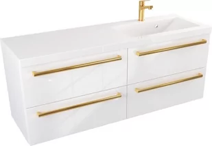 Szafka z Umywalką ATHOS 120 cm 4SZ P  - Uchwyt Złoty - Szafki łazienkowe - miniaturka - grafika 1