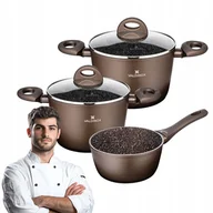 Zestawy garnków i patelni - Zestaw garnki indukcja + rondel powłoka nieprzywierająca Valdinox Aurum 5el - miniaturka - grafika 1