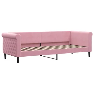 Sofa rozsuwana z szufladami, różowa, 80x200 cm, aksamit Lumarko! - Łóżka Sofa rozsuwana z szufladami, różowa, 80x200 cm, aksamit Lumarko! - Łóżka - miniaturka - grafika 7