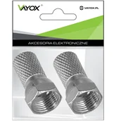 Inne akcesoria audio-wideo - Wtyk sat "F" 7,0mm Vayox (opakowanie 2szt) PAK. - miniaturka - grafika 1
