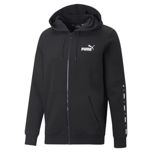 Bluza z kapturem męska Puma ESS+ TAPE FZ czarna 67027001-M - Bluzy męskie - miniaturka - grafika 1