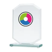 Gadżety dla kibiców - Trofeum szklane z nadrukiem kolorowym LuxorJet - miniaturka - grafika 1