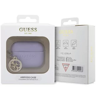 Guess GUAP23DSLGHDU AirPods Pro 2 cover purpurowy/purple 3D Rubber 4G Diamond Charm - Akcesoria do słuchawek - miniaturka - grafika 3