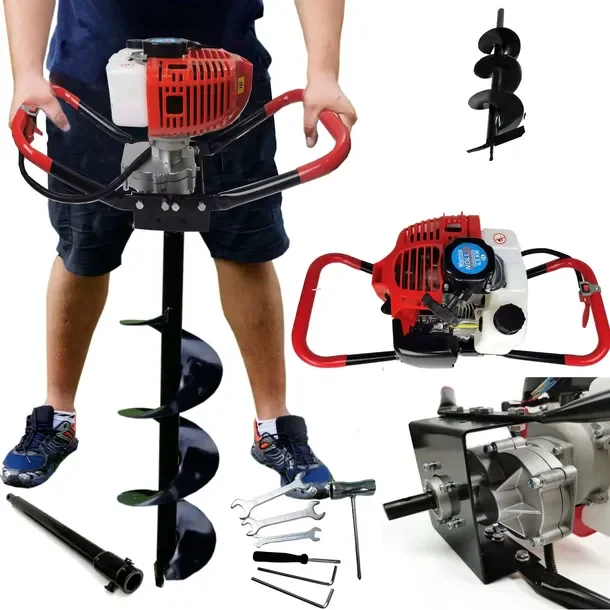 Wiertnica Glebowa Świder Spalinowy+ Fi 15 Cm + 50