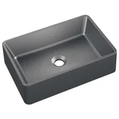 Umywalki - Axis Umywalka RAVA 45 nablatowa granitowa grafitowy - miniaturka - grafika 1