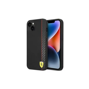 Ferrari Nakładka do iPhone 14 Pro 6,1" FEHCP14LAXBK czarna HC PU Carbon - Etui i futerały do telefonów - miniaturka - grafika 1