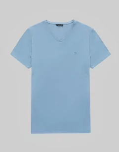 Borgio T-shirt męski colli błękit - Koszulki męskie - miniaturka - grafika 1