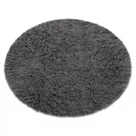 Dywany - Flokati wełniane Dywan DYWANY ŁUSZCZÓWY ŁUSZCZÓW, okrągłe, szare, 150 cm - miniaturka - grafika 1