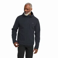 Bluzy męskie - Męska bluza polarowa z kapturem Jack Wolfskin LAKE RIDGE HOODED JKT M dark navy - M - miniaturka - grafika 1