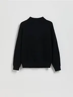 Swetry dla chłopców - Reserved - Sweter ze stójką - czarny - miniaturka - grafika 1