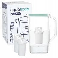 Dzbanki filtrujące - Dzbanek plastikowy AquaFloow J-CLASS 2,5l miętowy + 3x filtr wkład wody - miniaturka - grafika 1