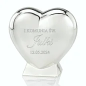 Skarbonki - Skarbonka Serce z Grawerem Prezent na Komunię Pamiątka Komunii Dziewczynki - miniaturka - grafika 1