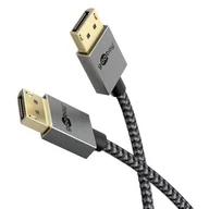 Kable komputerowe i do monitorów - Goobay 77444 kabel DisplayPort 1 m Czarny, Srebrny - miniaturka - grafika 1