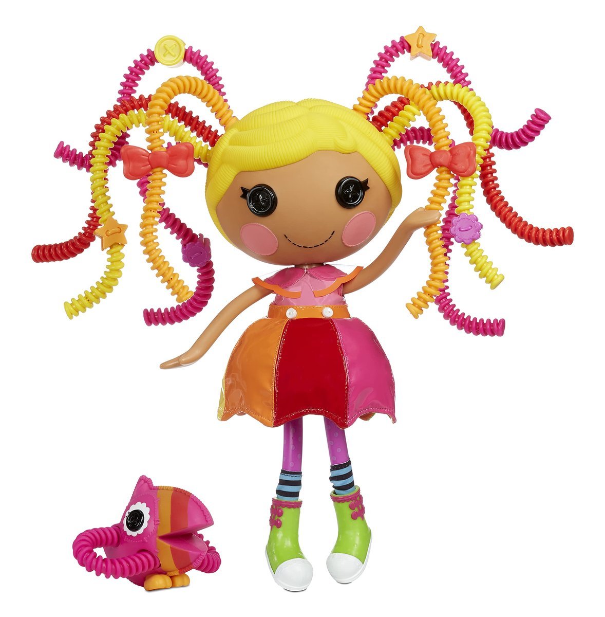 Lalaloopsy Silly Hair Lalka April Sunsplash z tukanem - 33 cm lalka z tęczowymi włosami do stylizacji - 11 Akcesoriów w salonowym zestawie wielokrot..