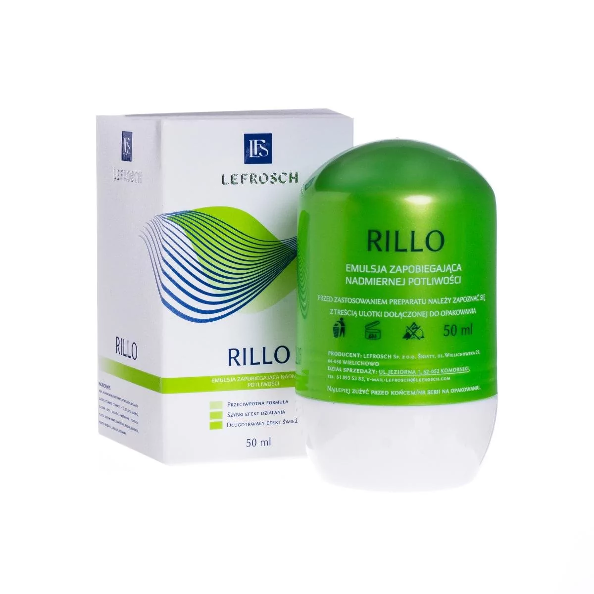 Lefrosch RILLO Emulsja zapobiegająca nadmiernej potliwości - 50 ml