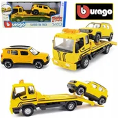 Samochody i pojazdy dla dzieci - BBURAGO Laweta z autem JEEP wciągarka 1:43 3082 - miniaturka - grafika 1