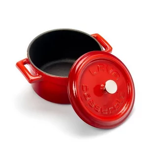 MINI GARNEK ŻELIWNY CZERWONY 530ml 12 cm - Garnki - miniaturka - grafika 3