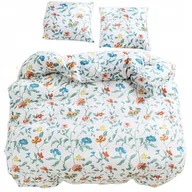 Pościel - Pościel 140x200 bawełna satynowa dwustronna GierekHoff 2 el kwiaty - miniaturka - grafika 1