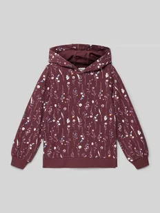 Bluza z kapturem o kroju regular fit z mieszanki bawełny - Bluzy dla dziewczynek - miniaturka - grafika 1