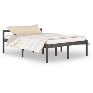 Lumarko Rama łóżka, szara, lite drewno sosnowe, 150x200 cm - Łóżka Lumarko Rama łóżka, szara, lite drewno sosnowe, 150x200 cm - Łóżka - miniaturka - grafika 3