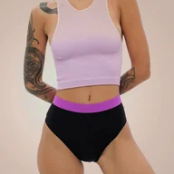 Bielizna lecznicza - Majtki menstruacyjne High Waist Sport, czarne, rozmiar XL (42) - miniaturka - grafika 1