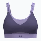 Bielizna sportowa damska - Biustonosz treningowy Under Armour Infinity High 2.0 purple luxe/purple crest/purple luxe WYSYŁKA W 24H 30 DNI NA ZWROT - miniaturka - grafika 1