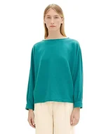 Koszulki i topy damskie - TOM TAILOR Damska koszulka z długim rękawem, 21178 - Ever Green, 3XL - miniaturka - grafika 1