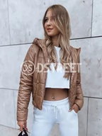 Kurtki damskie - Krótka pikowana kurtka damska SPORT HEVEN złota Dstreet TY3708-XL - miniaturka - grafika 1