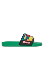 Buty dla chłopców - Action Boy Klapki P3047043K Zielony - miniaturka - grafika 1