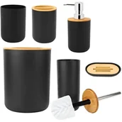 Akcesoria łazienkowe - Zestaw akcesoriów łazienkowych TIMOR czarny loft - miniaturka - grafika 1