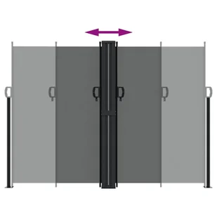 Zwijana markiza boczna na taras, antracytowa, 180 x 600 cm Lumarko! - Markizy - miniaturka - grafika 6