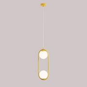 Lampy sufitowe - Szklana lampa wisząca Riva 1086H14 zwis loftowa żółta - miniaturka - grafika 1