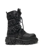 Glany damskie - NEW ROCK Glany M-391-S18 Czarny - miniaturka - grafika 1