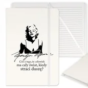Notesy i bloczki - NOTES PLANER NOTATNIK MARILYN MONROE CYTATY WZÓR - miniaturka - grafika 1
