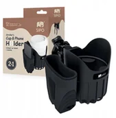 Uchwyty samochodowe do telefonów - SIPO-SCA-03 UCHWYT NA KUBEK I TELEFON,2W1,CZARNY - miniaturka - grafika 1