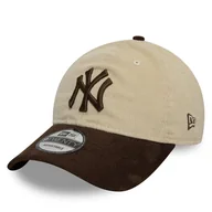 Czapki damskie - Czapka z daszkiem New Era New York Yankees Mlb Premium Cord 9Twenty 60595308 Beżowy - miniaturka - grafika 1