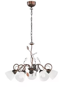 Trio Oświetlenie Leuchten Traditio Lampa Wisząca Ciemnobrązowy, Rudy, 5-punktowe (110700528) - Lampy sufitowe - miniaturka - grafika 1