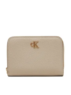 Calvin Klein Mały Portfel Damski Minimal Monogrm Lthr Med Flap Zi LV04F1064G Brązowy - Portfele - miniaturka - grafika 1