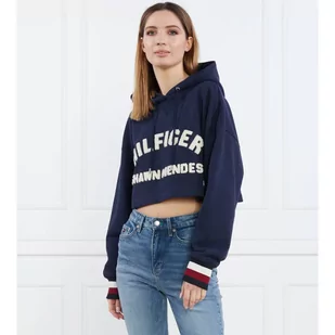 Tommy Hilfiger Bluza THXSM FLEECE CROP GRAPHIC | Cropped Fit - Bluzy damskie - miniaturka - grafika 1