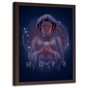 Plakaty - Plakat w ramie brązowej FEEBY Księżniczka nadzieja, 50x70 cm - miniaturka - grafika 1